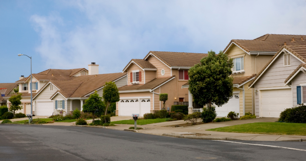 A neighborhood of homes